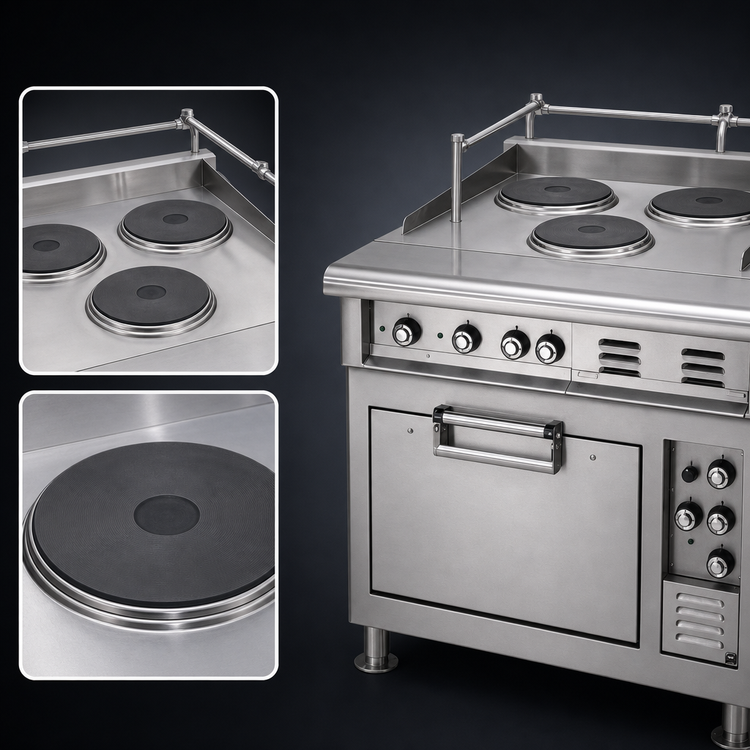 Product image #5 for Lang Marine 36-Inch Electric Heavy Duty Range with 3 Hot Tops and Standard Oven Base