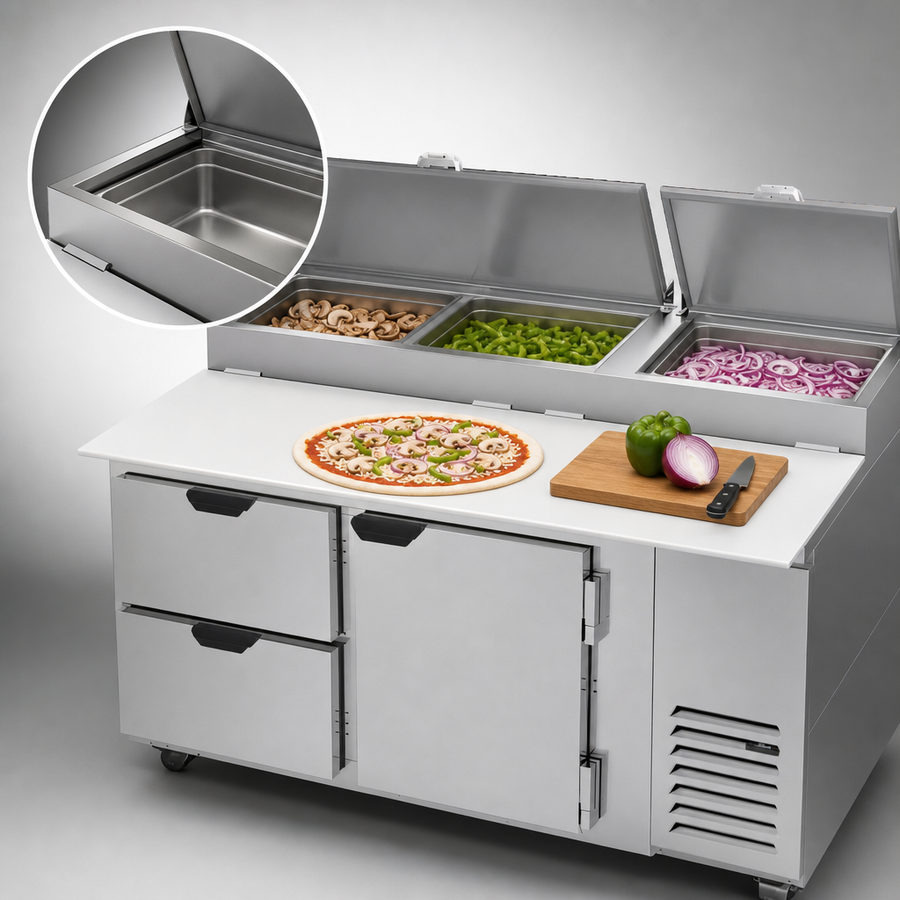 Three-Pan Refrigerated Top