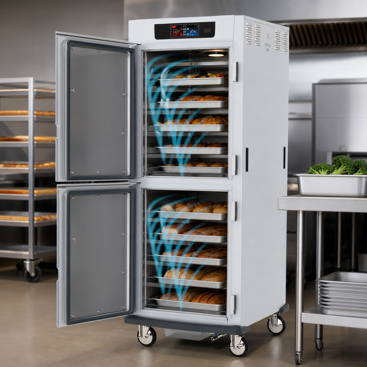 Product image #4 for Metro C5 9 Series Controlled Humidity Heated Holding and Proofing Cabinet, Full-Height Pass-Thru, Solid Dutch Doors, 34-Pan Capacity