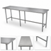 Thumbnail image #4 for Advance Tabco TSAG-3612 Stainless Steel Flat Top Open Base Work Table, 144 Inch x 36 Inch, 16 Gauge 430 Top