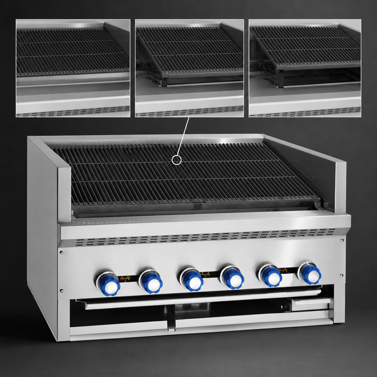 Product image #4 for Steakhouse IAB-48 48-Inch Countertop Gas Charbroiler with 8 Radiant Burners