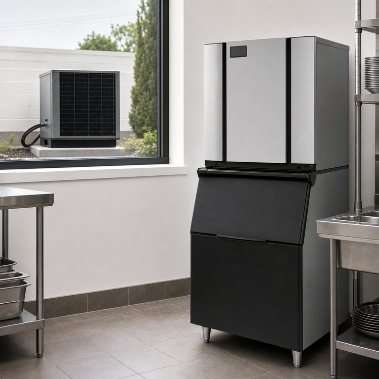 Product image #5 for Ice-O-Matic Elevation Series 30-Inch Air-Cooled Remote Modular Half-Size Cube Ice Maker, 906 lb/Day