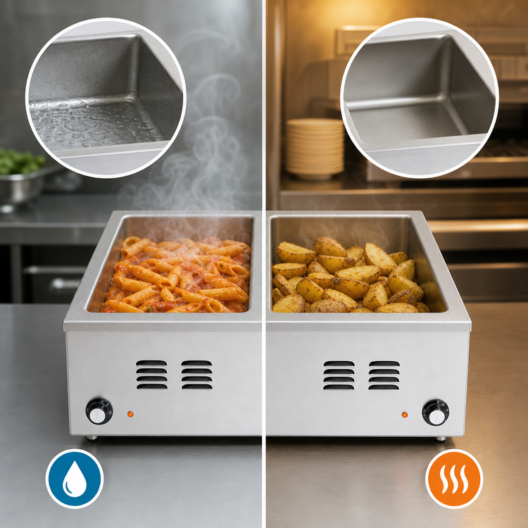Product image #4 for RedHots Countertop Electric Food Warmer, 2 Full-Size Pan Openings, Wet/Dry Operation, 120V