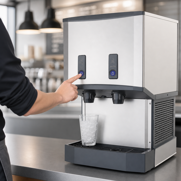 Product image #4 for Scotsman Meridian Countertop Air-Cooled H2 Nugget Ice & Water Dispenser with 25 lb Bin