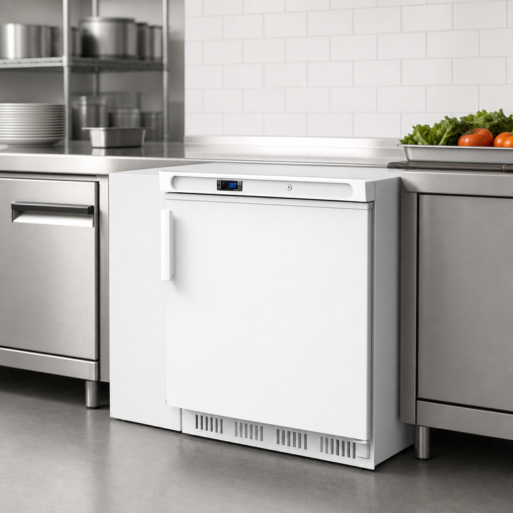 Product image #4 for Serv-Ware Value Series 1-Door Undercounter Freezer, 5 Cu. Ft., White Painted Finish