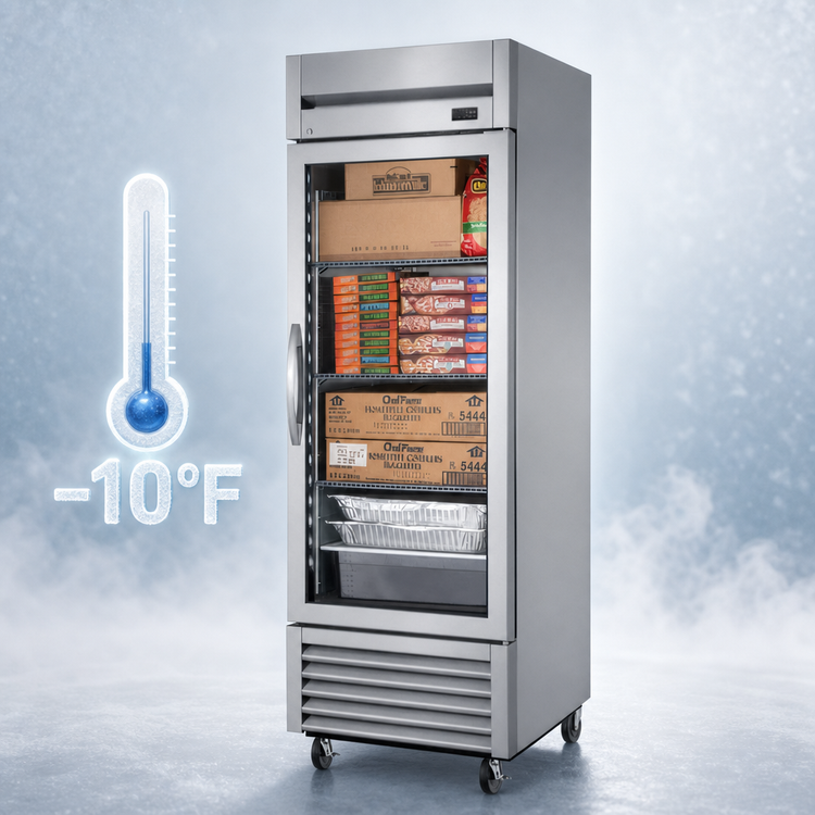 Product image #4 for True One-Section Reach-In Freezer with Framed Glass Door, -10°F, 23 Cu. Ft.