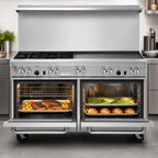 Thumbnail image #4 for Southbend (Middleby) Ultimate 4607AD-2G 60-Inch Commercial Gas Range, 4 Burners, 24-Inch Griddle, Standard & Convection Ovens