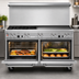 Thumbnail image #4 for Southbend Ultimate 60-Inch Commercial Gas Restaurant Range with 4 Burners, 24-Inch Griddle, Standard Oven, and Convection Oven