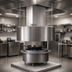 Thumbnail image #5 for SimpleSpec 48-Inch Diameter Round Island Type I Display Cooking Hood, 24-Inch High