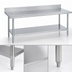 Thumbnail image #4 for Duke 30 x 144 Inch 14-Gauge 300 Series Stainless Steel Work Table with 5-Inch Riser and Undershelf