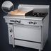 Thumbnail image #4 for Garland Cuisine Series 36-Inch Heavy-Duty Natural Gas Range with Right-Side 2 Open Burners, Left 18-Inch Griddle and Standard Oven