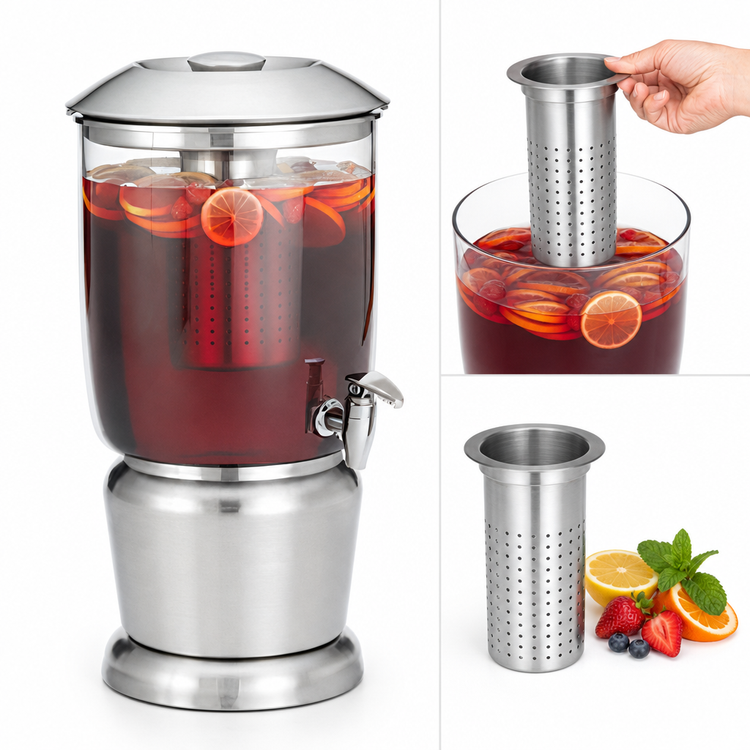 Product image #5 for Cash & Carry 2.5 Gallon Single Beverage Dispenser with Tritan Reservoir and Stainless Steel Base