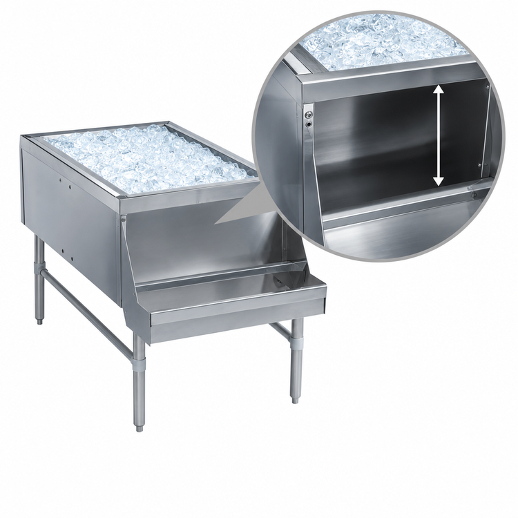 Product image #4 for Prestige 24-Inch Wide Pass-Thru Ice Bin with 10-Circuit Cold Plate