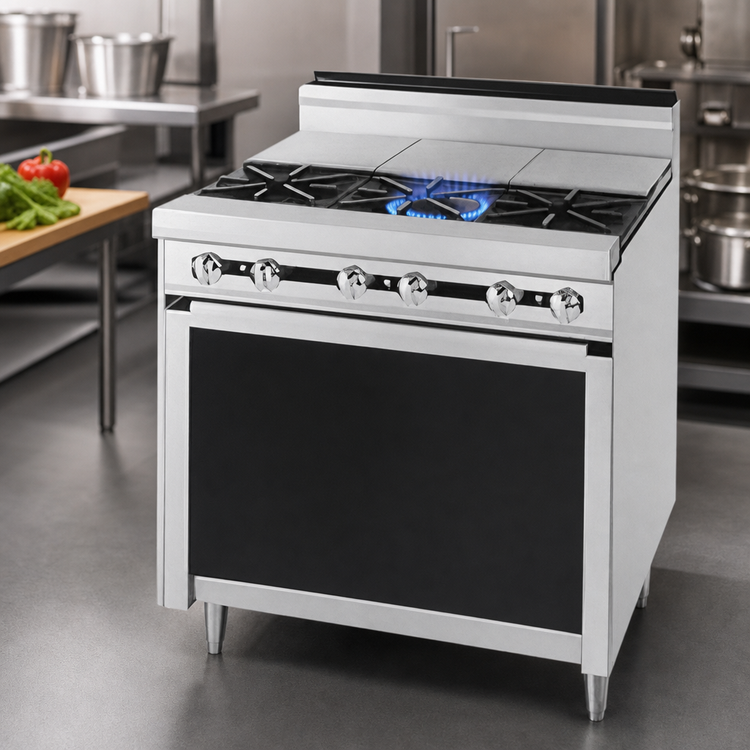 Product image #4 for Jade Range Titan JTRH-1ST 12-Inch Heavy Duty Gas Range with Open Burner & Hot Top