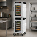 Thumbnail image #5 for Metro HotBlox™ HBCN16-DC-M Dual-Cavity Mobile Insulated Holding Cabinet, Clear Door, Digital Touchscreen, Aluminum