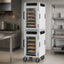 Thumbnail image #5 for Metro HotBlox Narrow Dual Cavity Mobile Insulated Holding Cabinet, Clear Door, Touchscreen Controls