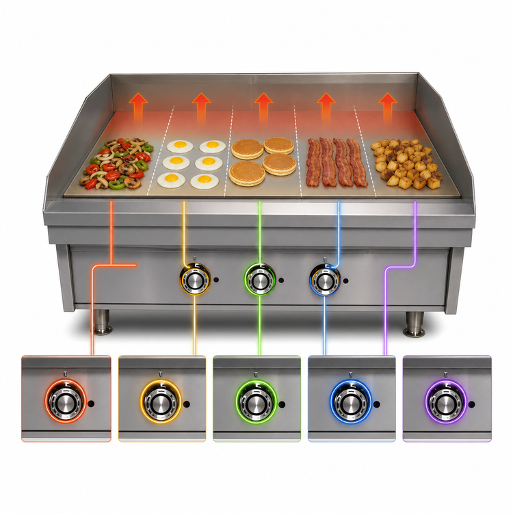 Product image #4 for Lang LG Series Heavy Duty 60-Inch Electric Countertop Griddle with 1-Inch Polished Steel Plate and Snap-Action Thermostat