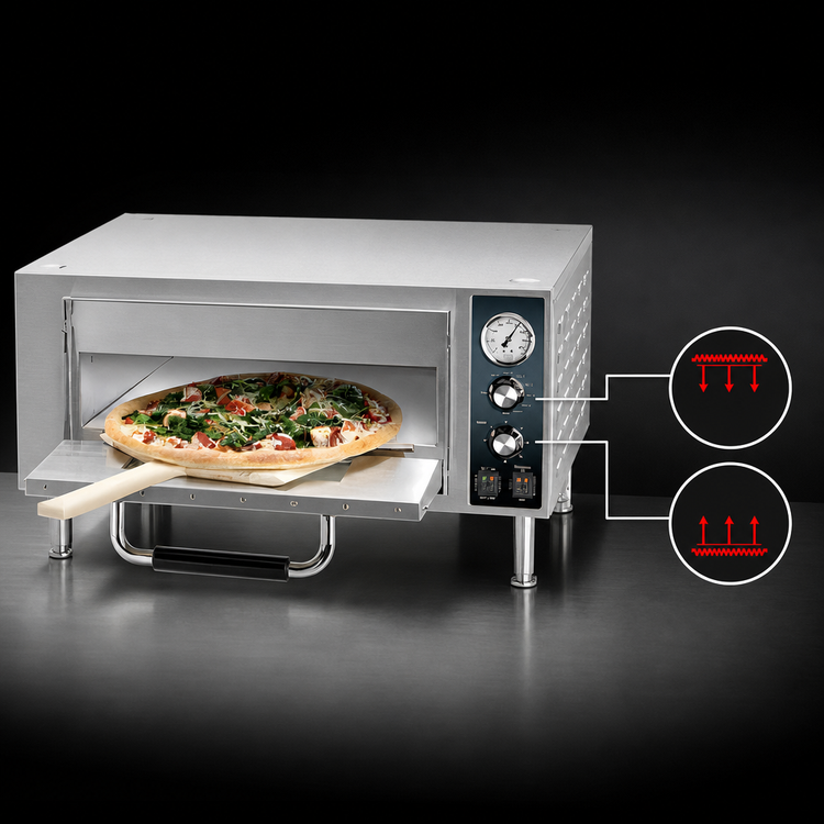 Product image #4 for Waring Commercial Heavy-Duty Single-Deck Countertop Electric Pizza Oven with 18-Inch Ceramic Deck
