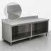 Thumbnail image #4 for Advance Tabco Special Value Series 96-Inch x 24-Inch Open Base Work Table with 5-Inch Backsplash