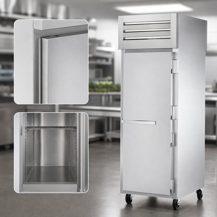 Product image #4 for True SPEC SERIES Stainless Steel Pass-Thru One-Section Solid Front/Solid Rear Swing Door Freezer