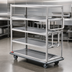 Thumbnail image #4 for Metro Queen Mary Banquet Cart with 5 Ledge Shelves, 16-Gauge Stainless Steel, 64 x 31 x 65 Inches