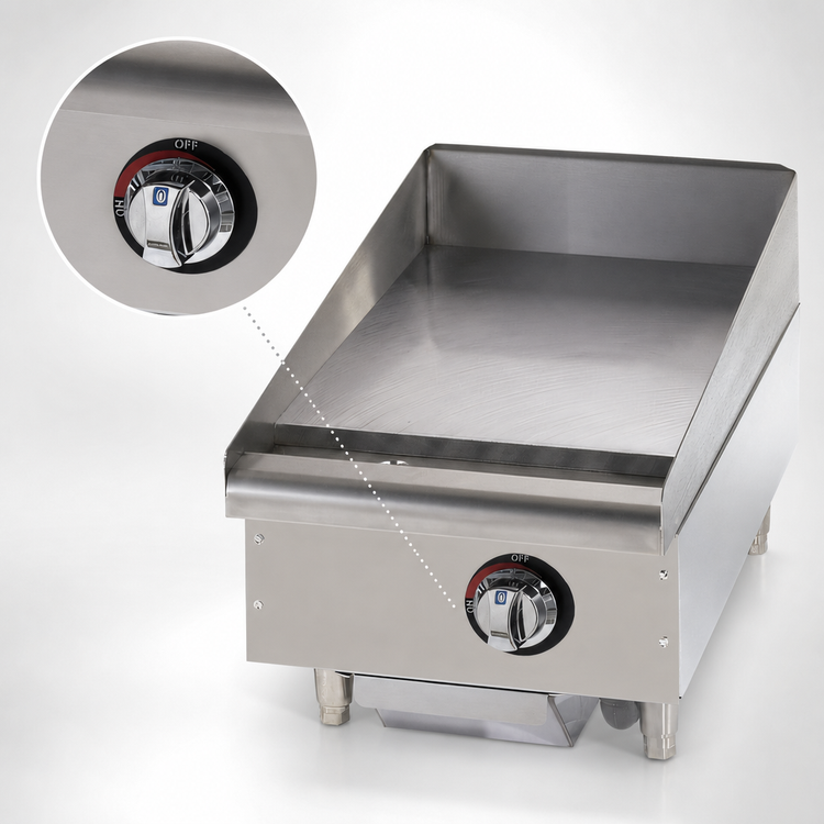 Product image #4 for Star-Max 15-Inch Manual Countertop Gas Griddle with 1-Inch Polished Steel Plate