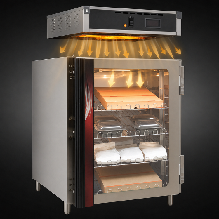 Product image #4 for Cres Cor Half-Size Pass-Thru Countertop Heated Holding Cabinet with Tempered Glass Doors