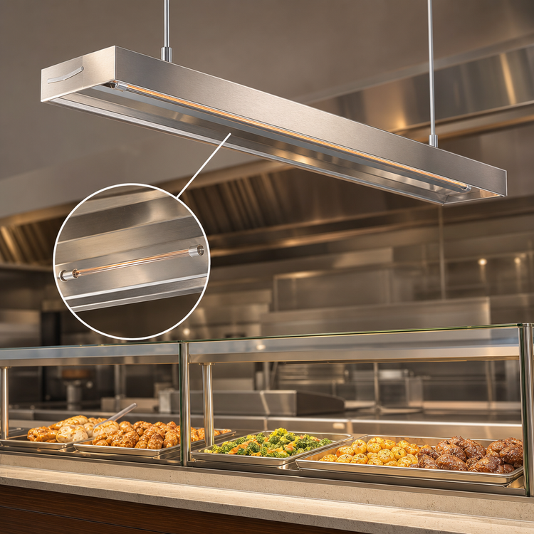 Product image #4 for Eagle Group RedHots 120-Inch High-Watt Unlighted Single Rod Strip Heat Lamp, 208V