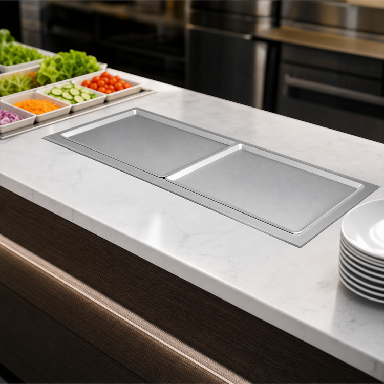 Product image #4 for Hatco FTBX-S2 Remote Drop-In Slim Frost Top, 2 Full-Size Sheet Pan Capacity