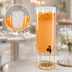 Thumbnail image #4 for Mid-Century 3 Gallon Round Beverage Dispenser with Ice Chamber and Drip Tray