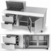 Thumbnail image #5 for Beverage-Air SPED72HC-12M-2 72-Inch Three-Section Mega Top Sandwich Prep Table with 2 Drawers, 2 Doors and 12 Pan Openings