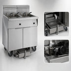 Thumbnail image #4 for Imperial (Middleby) IFSSP450E Electric 4-Tank Floor Fryer with Built-In Filter, 50 lb. Each, Stainless Steel