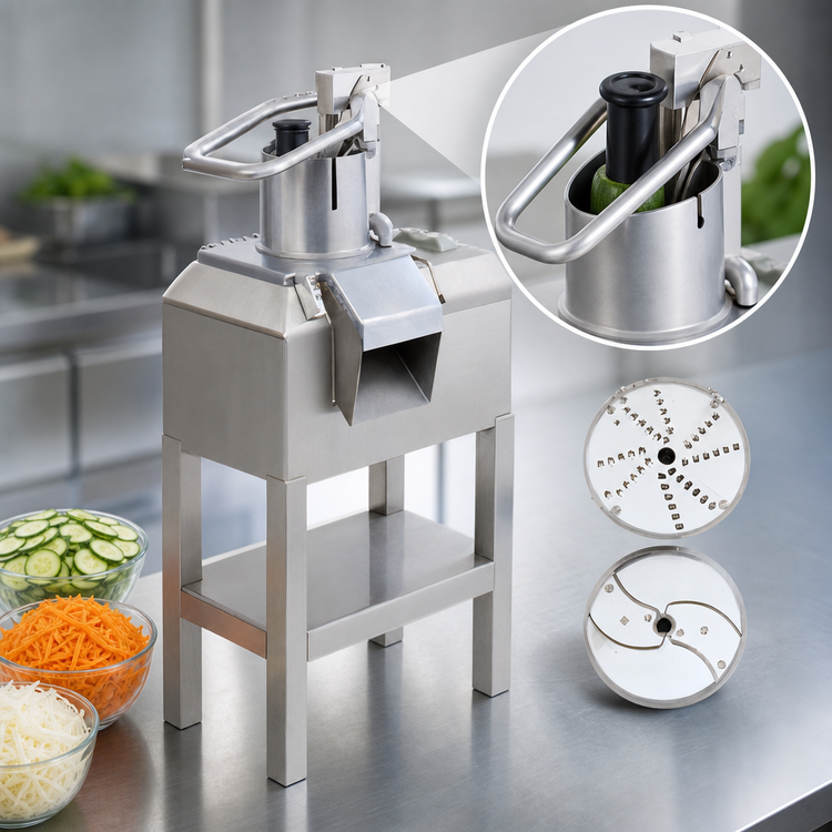 Product image #4 for Robot Coupe CL60E NODISC Floor Model Commercial Vegetable Prep Machine with Stand, 3 HP, 208-240V, 3-Phase