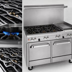 Thumbnail image #4 for Southbend (Middleby) Ultimate 4482EE-2T 48-Inch Gas Restaurant Range with 4 Open Burners, 24-Inch Thermostatic Griddle, 2 Ovens