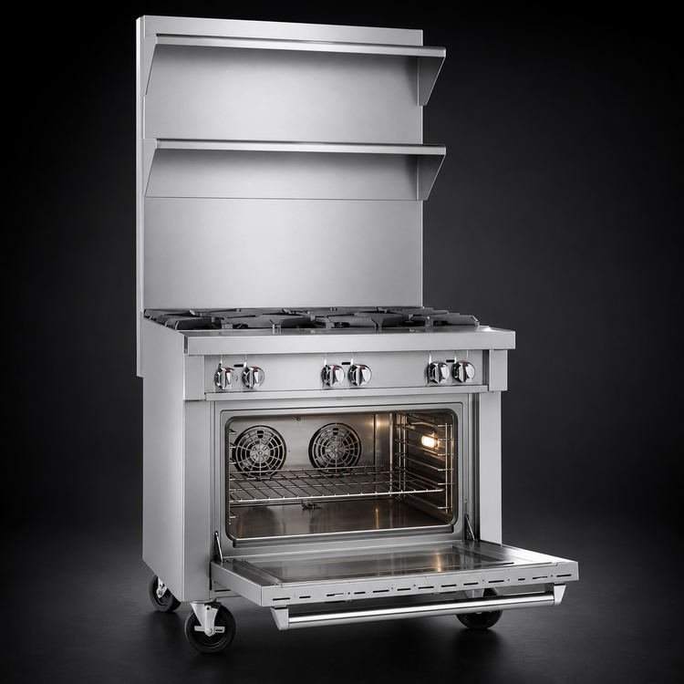 Product image #4 for Southbend Platinum Heavy Duty 36-Inch Gas Sectional Range with 4 Open Burners and Convection Oven Base