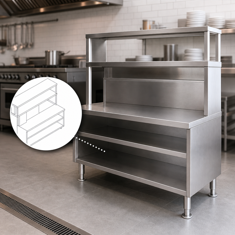 Product image #4 for Randell Modular Chef Service Counter Right Section, 52-1/2 Inch, No Breaker Panel