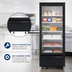 Thumbnail image #4 for Atosa 27-Inch Black Glass Door Freezer Merchandiser, 1 Section, 19.4 Cu. Ft.