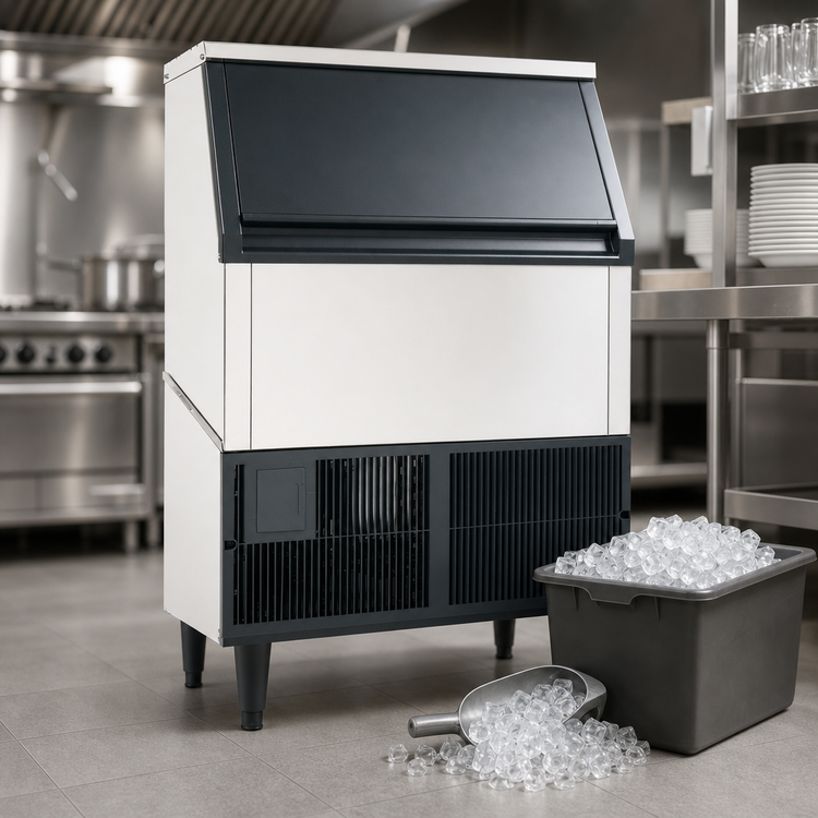 Product image #4 for Maxx Ice 265 lb. Half-Dice Cube Ice Maker With 75 lb. Built-In Storage Bin