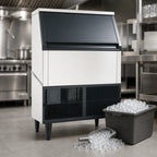 Thumbnail image #4 for Maxximum Maxx Ice MIM265H 265 lb. Half-Dice Cube Ice Maker with 75 lb. Built-In Storage Bin, Air-Cooled Stainless Steel