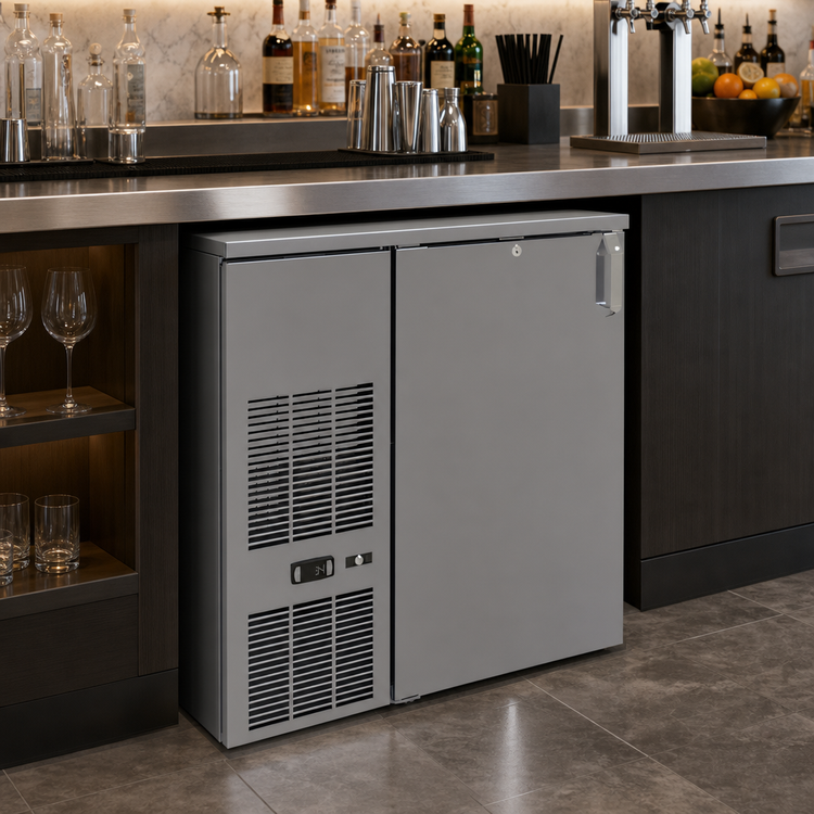 Product image #4 for Glastender F1FB32 One-Section One-Zone Front-Serviced Bar Profile Froster, 32-Inch, Self-Contained