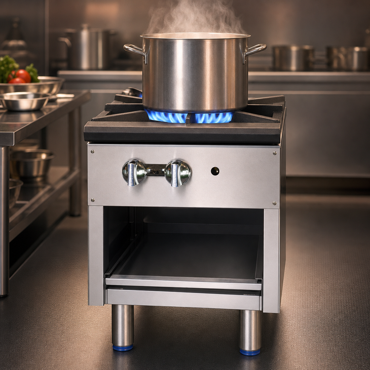 Product image #4 for Bake Tech Innovation Radiance 18-Inch Floor Model Stainless Steel Stock Pot Range, 79,000 BTU