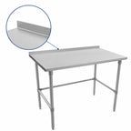 Thumbnail image #4 for John Boos Stallion ST6R1.5-2484SBW 84-Inch x 24-Inch 16/300 Stainless Steel Work Table, Open Base, 1-1/2-Inch Rear Up-Turn