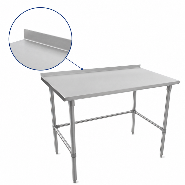 Product image #4 for John Boos Stallion 84-Inch x 24-Inch Stainless Steel Work Table with 1-1/2-Inch Rear Up-Turn