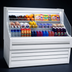 Thumbnail image #4 for Howard-McCray Ovation Series 75-Inch Wide Remote Open-Air Merchandiser, 44-Inch High, Straight Plexi, White, LED Lighting