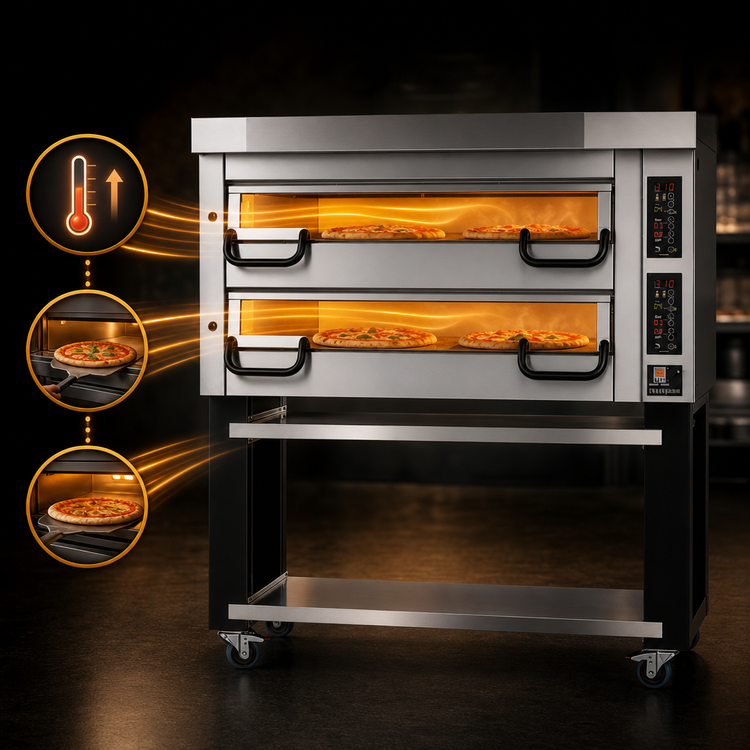 Product image #4 for PizzaMaster PM 932ED 2-Deck Electric Pizza Deck Oven with 54.3-Inch Baking Surface