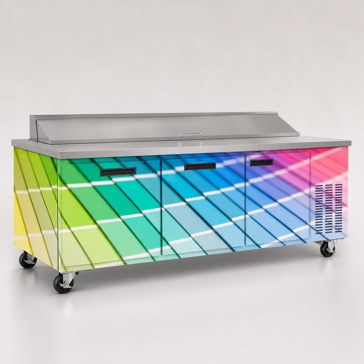 Product image #4 for Krowne Whole Unit Vinyl Wrap for 84-Inch Pass-Thru Cooler, Front and Sides