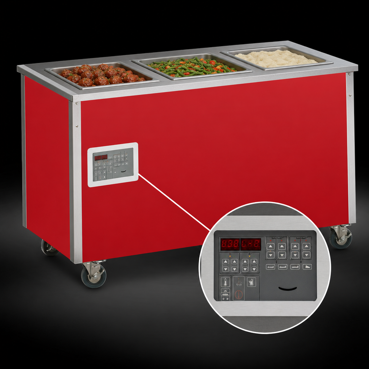Product image #4 for Vollrath 4-Series Signature Server® 3-Well Mobile Hot Food Serving Counter with Stainless Steel Top