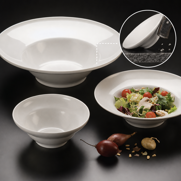 Product image #4 for American Metalcraft Endurance 270 oz. 17 Inch Round White Melamine Bowl