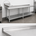 Thumbnail image #4 for Eagle Group Budget Series 108-Inch x 36-Inch 430 Stainless Steel Work Table with Rear Up-Turn and Undershelf