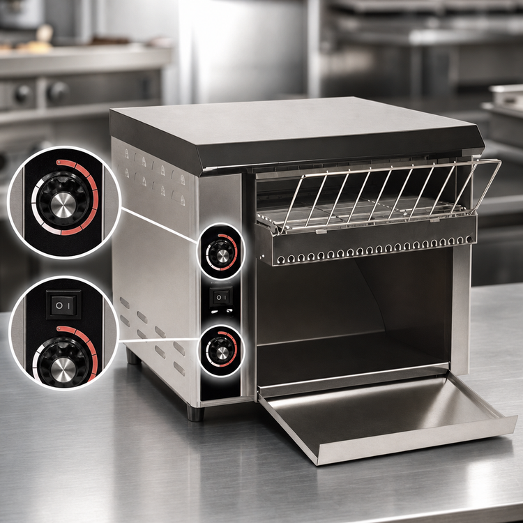 Product image #4 for APW Wyott AT Express Countertop Electric Conveyor Toaster, 300 Slices/Hour, 1-1/2 Inch Opening